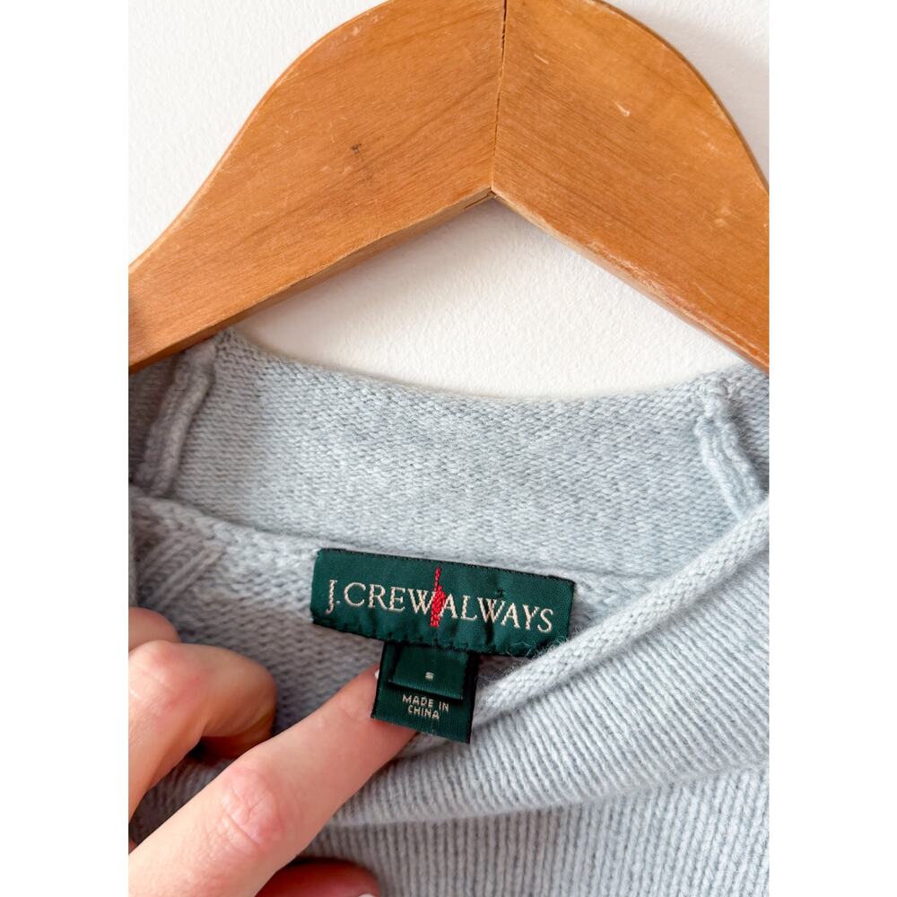 J.Crew Women's 1988 Rollneck Sweater Merino Wool Light Powder Blue Knit Top - Picture 4 of 8